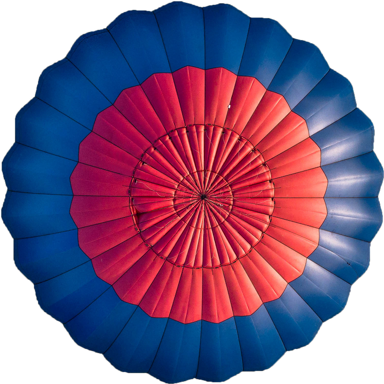 Heißtluftballon Top Down